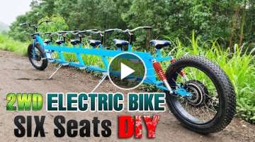 Build A 2WD Electric FatBike 1000W - 6 Seats - 40km/h - Long Electric Bike