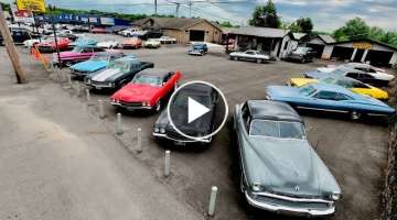 Classic American Muscle Car Lot Inventory Walk Around 5/9/22 Hotrods Old school Antique Rides 4sa...
