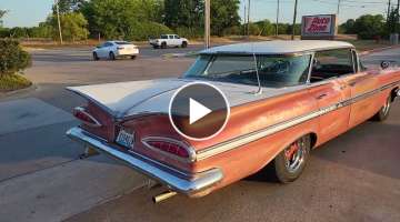 1959 Chevy Impala morning drive home from work.