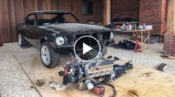 Building a 1967 Ford Mustang Fastback on a driveway!