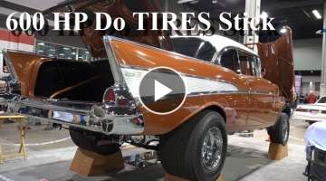 1957 Chevy BelAir - Can 600 horsepowe spin those BIG Mickey Thompson Tires