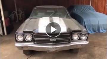 Holy Grail Tuxedo Black 1970 Chevelle SS454 M22 LS6 Found Hidden In Texas!!!