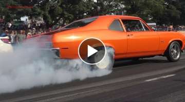 Muscle Car Street burnouts Hot Rods peeling out burning rubber Adirondack Nationals Samspace81 vl...