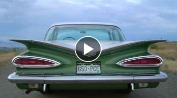 Driving a 1959 Chevrolet Bel Air 283 3 Speed OTC and Overdrive