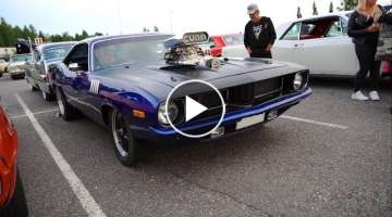 AMAZING and RARE MUSCLE CARS Arrive to a Car Show - Nastola Cruising 2022