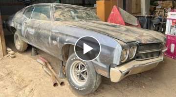 AMAZING BARN FIND 1970 LS6 CHEVELLE JUST DISCOVERED HIDING SINCE 1979!!!
