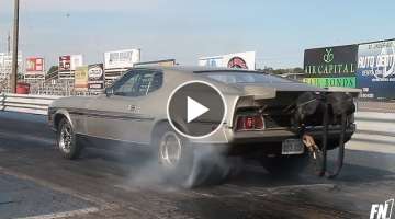 Steve Ayesh's twin Turbo Mach 1 Mustang - 7 second pass.