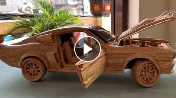 1967 Ford Mustang GT500 - Woodworking Art