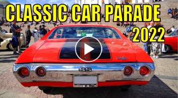 MASSIVE Muscle Cars / Classic Cars PARADE in Helsinki centre!! | 300+ V8 Cars!! |