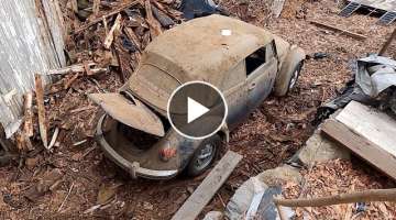 Forgotten Vw Beetle Rescue - Dug & Pulled from its Grave - Saving it !