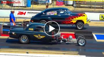 DRAG RACING OLD SCHOOL CARS REUNION GLORY DAYS 70s AND OLDER VINTAGE WILD RACE SMOKEY BURNOUTS