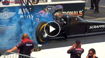 11,000 HORSEPOWER TOP FUEL DRAGSTERS RUNS 330 mph in 3.7 SECONDS NITRO BURNING FLAMES