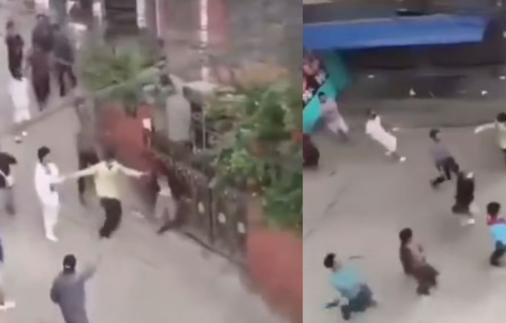 Vendi në flakë / Momenti kur ministri ndiqet me vrap nga protestuesit në rrugë, të rinjtë e g*dasin me shk*lma (VIDEO)