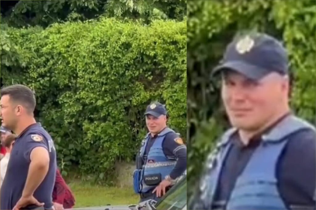 Del Historia! Polici në lot pas humbjes së kolegut në Maliq”